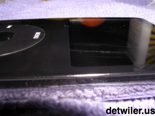 My scratched iPod before Brasso polish